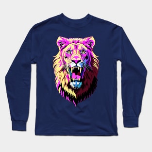 Urban Streetwear Roaring Lion's Head Long Sleeve T-Shirt